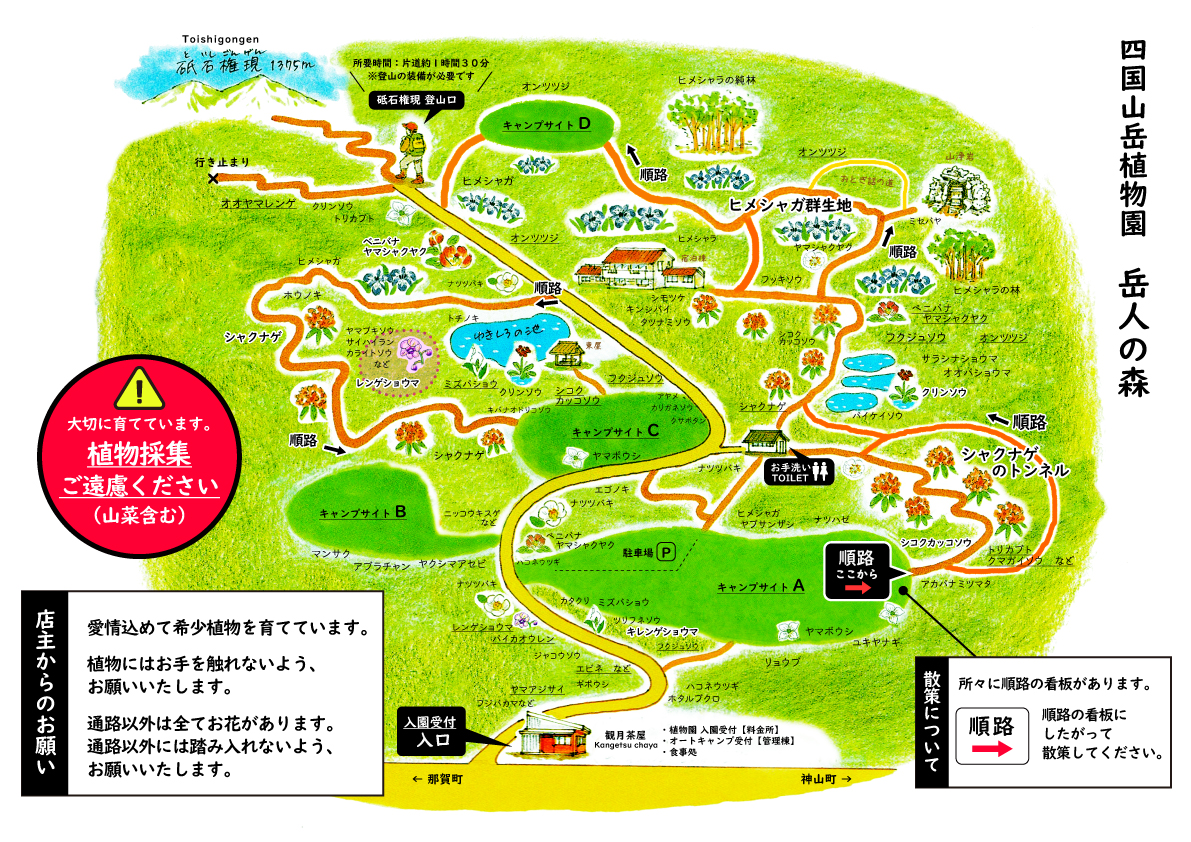 岳人の森 園内マップ
