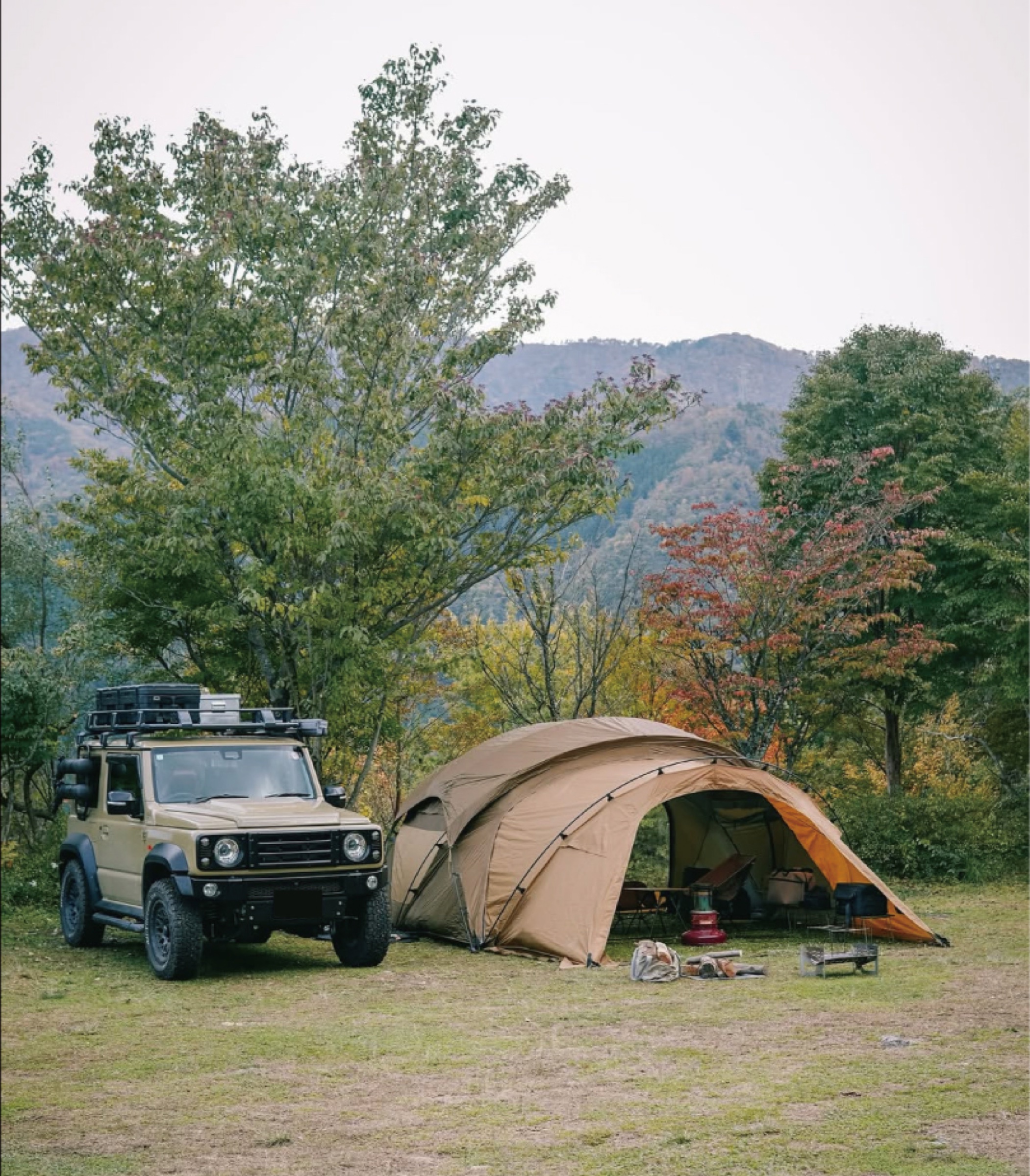 岳人の森のキャンプ風景